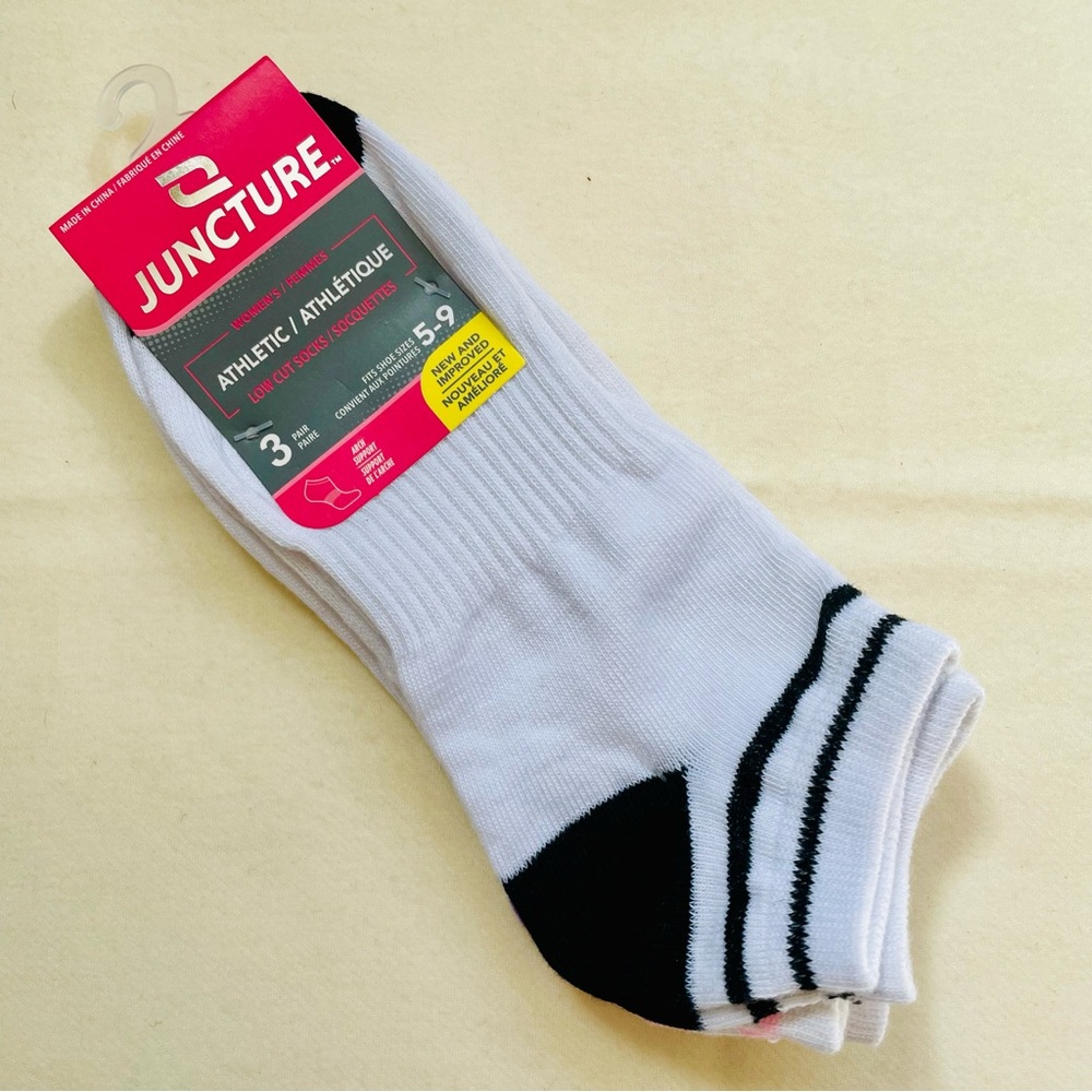 Juncture Athletic Low-Cut Socks 3-Pack Arch Support Multicolor 5–9